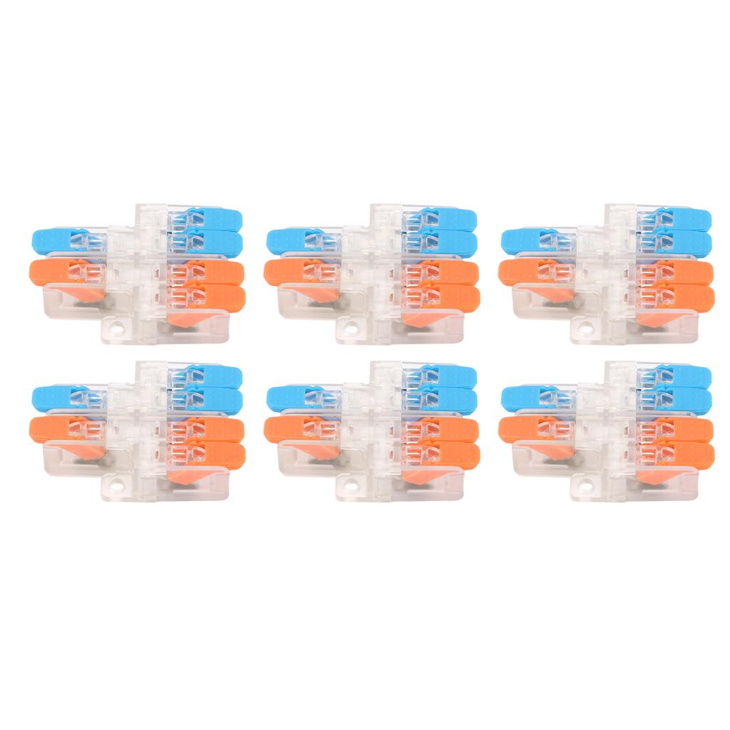 10 шт. Быстрозажимной соединитель 2 в 4 выхода 0,5–6 мм² Соединитель для проводов 41 А 450 В