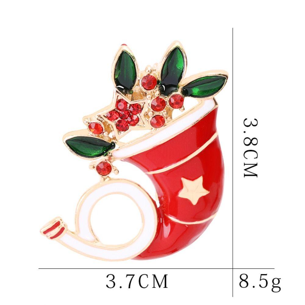 Snowman Santa Rhinestone Badge Fashionable New Year Pins Christmas Brooch Christmas Present