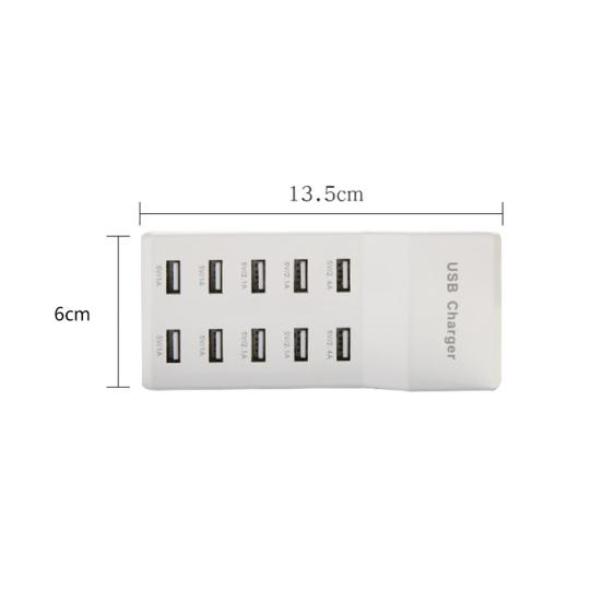 10 Ports USB Station Power Adapter Fast Charging Phone Tablet Camera Charger Hub