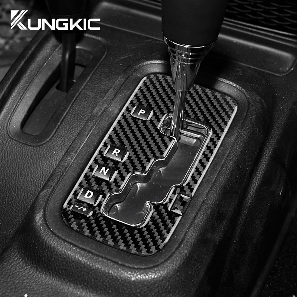 Carbon Fiber Style Gear Shift Collar Trim for Jeep Wrangler JK JKU 2011-2017