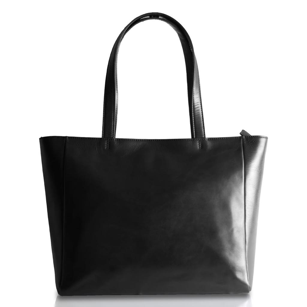 Limited Brand Tote Bag Business Tote Business Bag Cowhide Leather Compatible with A4 PC Storage Large Capacity Top Zipper Commuting To School or