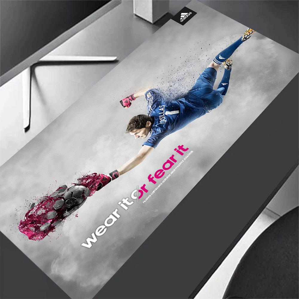 Blue Energy Soccer Player Large Mouse Pad Desk Mouse Pad Study Desk Mat Non-Slip Rubber Bottom Gaming Accessories Ideal Gift for Gamers