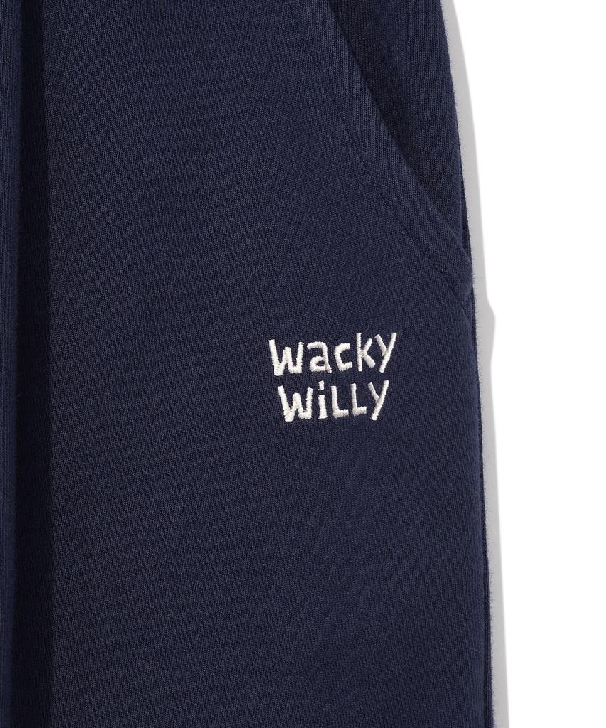 WACKY WILLY Double-Tuck Bermuda Sweat Shorts Navy