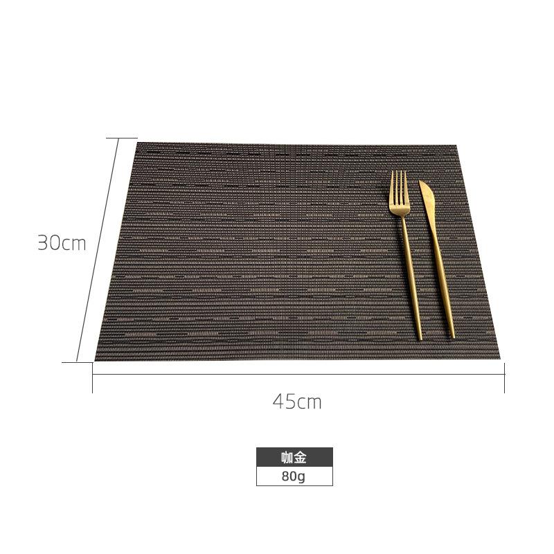Teslin Placemat Hotel Insulation Dining Table Mat PVC European Household Western Dining Mat Kitchen Bamboo Grain Coaster