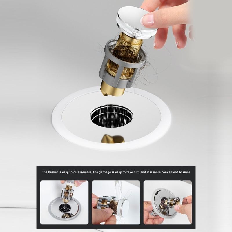 Practical Bathtubs Drain Stoppers And Drain Collector Bounces Designs Without Clog Filter Basket Accessory for Drain