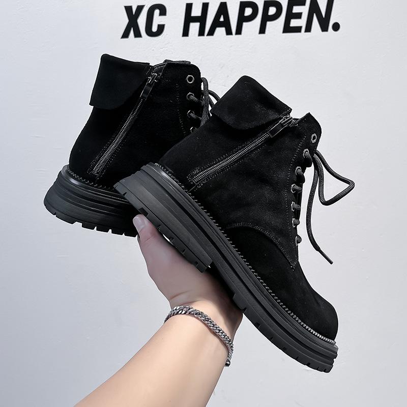 Британские ботинки Мартин осенью и зимой 2024 года, новые, на толстой подошве, универсальные, в стиле ретро, рабочие, взрывные полусапожки 81589-A