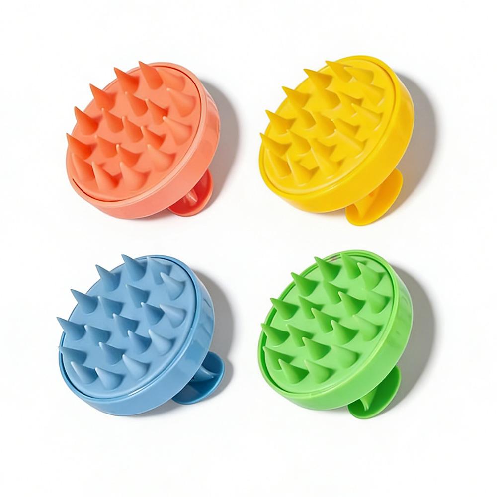Soft Silicone Baby Hairbrush Scalp Massager Waterproof Reusable Features for Shampoo Brush Comb Cleaning