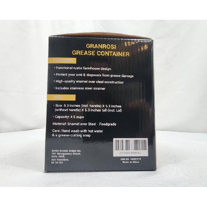 Контейнер для хранения беконного жира с ситом Новый в коробке Белый