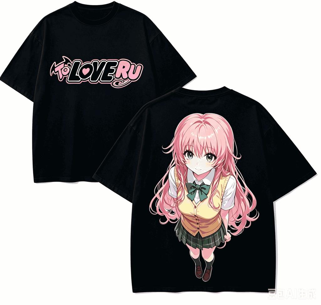 2026 Горячая Распродажа Футболка для Любителей Аниме To LOVE-Ru Харадзюку Хлопок Новая Модель Уличная Мода Ретро Оверсайз Унисекс Горячий Товар Удобная Мягкая
