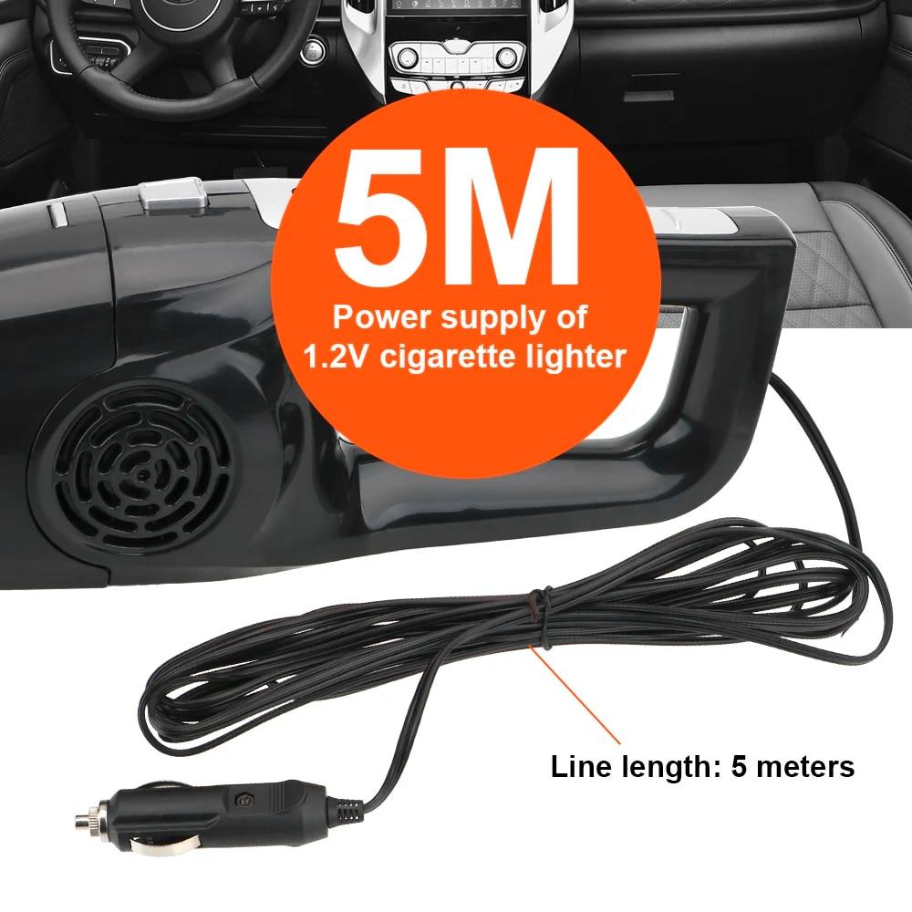 New 12V 120W Car Vacuum Cleaner Wired Handheld High Suction Wet and Dry Seat Dashboard Cleaning Car Accessories Interior