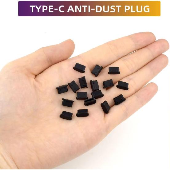 USB-C Dust Plugs - Silicone Charging Port Protector for iPhone 15/Galaxy S20-S23/Pixel/MacBook2