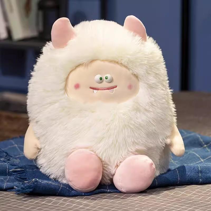 Очаровательная плюшевая подушка-монстр, мягкая набивная игрушка с милыми чертами для комфорта