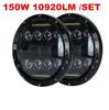 Pair 7'' 150W 10920LM Round Black Cree LED Headlight High Low Beam With White DRL for Harley Jeep Wrangler JK TJ LJ CJ Hummber H1 H2