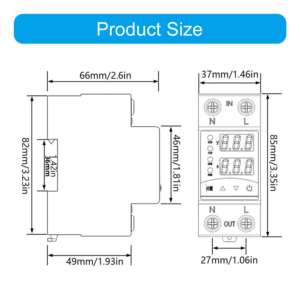 Under Over Voltages Protectors Voltages Output Stabilizer Single Phase Voltages Protectors Relays Reset Protectors