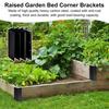 Yousheng 4Pcs Elevated Garden Bed Corner Bracket Heavy Duty Carbon Steel Easy Assembly Metal Garden Bed Support