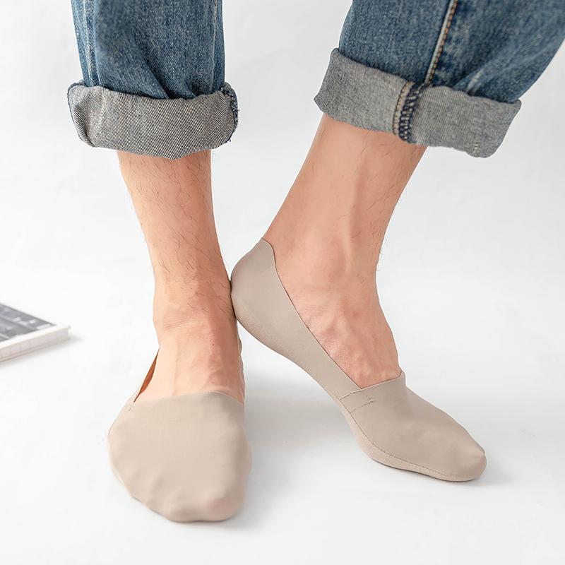 Летние дышащие невидимые носки-лодочки, нескользящие мужские бесшовные силиконовые носки до щиколотки с низким вырезом, короткие носки-невидимки
