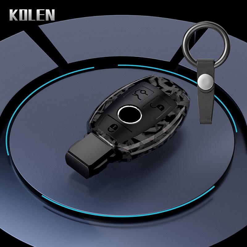 Чехол для автомобильного ключа из углеродного волокна ABS для Mercedes Benz ABCES Class W204 W205 W212 W213 W176 GLC CLA AMG W177 X167 W463