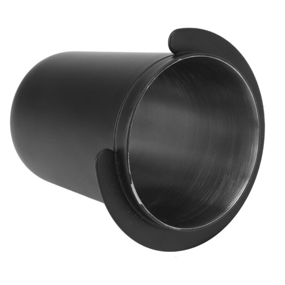 Black Coffee Dosing Cup Stainless Steel Coffee Powder Cup Dosing Cup Tool Coffee Preparation