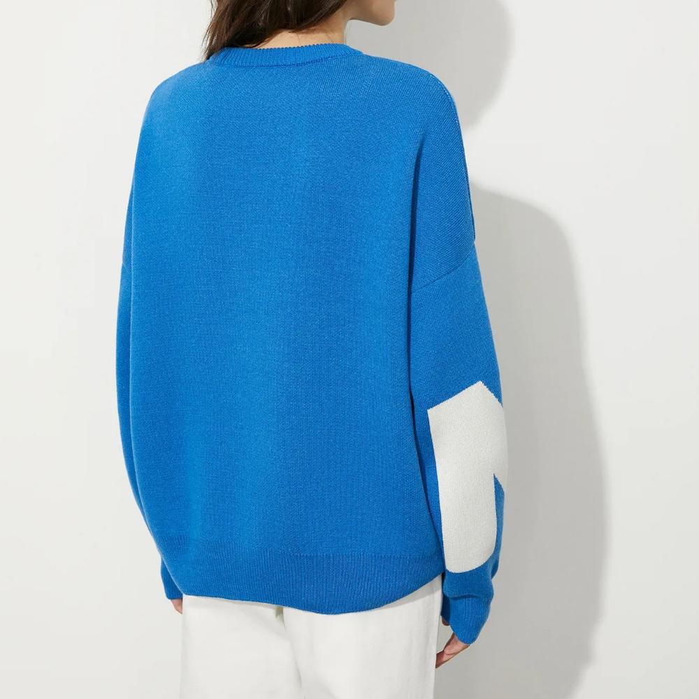 IHUASU Женские модные повседневные однотонные свободные свитера с круглым вырезом и осенне-зимним принтом с длинными рукавами