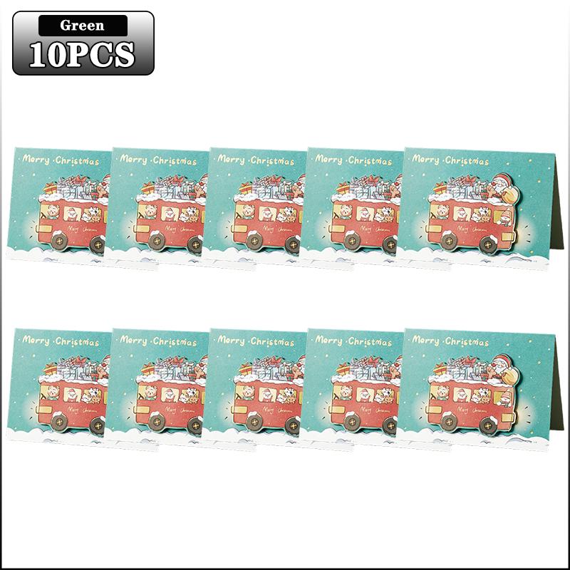 3D Christmas Greeting Cards Creative Mini Message Cards Holiday Gift Tags for Florist Bakery Classroom Exchange Party Supplies