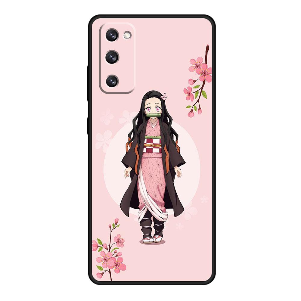 Чехол Demon Slayer Nezuko Anime для Samsung S9 S10 S8 S22 Ultra 5G S20 FE 2022 S10e S7 S21 Plus мобильного телефона