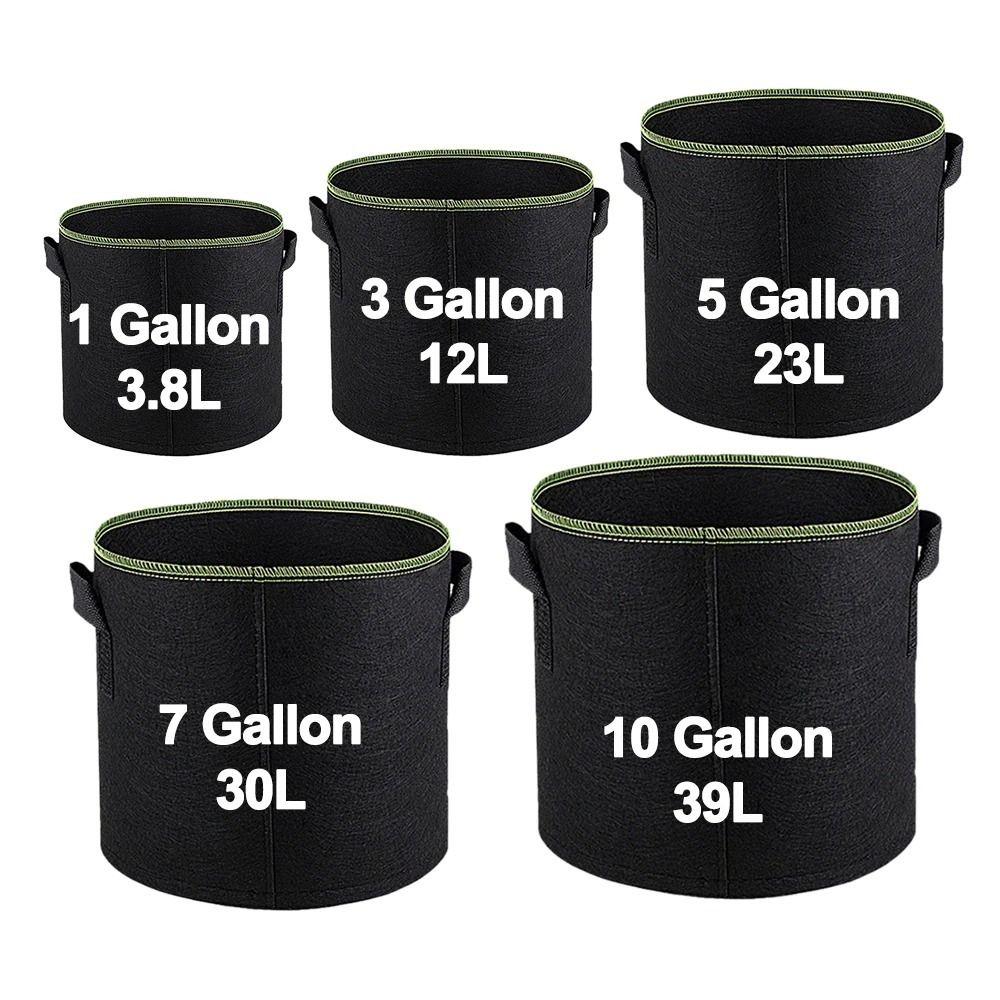1/3/5/7/10 Gallon Felt Garden Planting Bag Planting Nursery Pot Vegetable Tomato Potato Flower