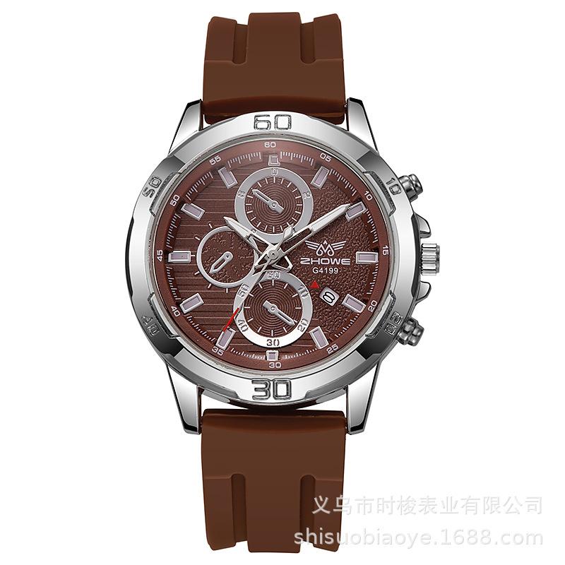 Модные мужские наручные часы роскошные водонепроницаемые оригинальные мужские часы силиконовый ремешок спортивные кварцевые мужские часы подарок