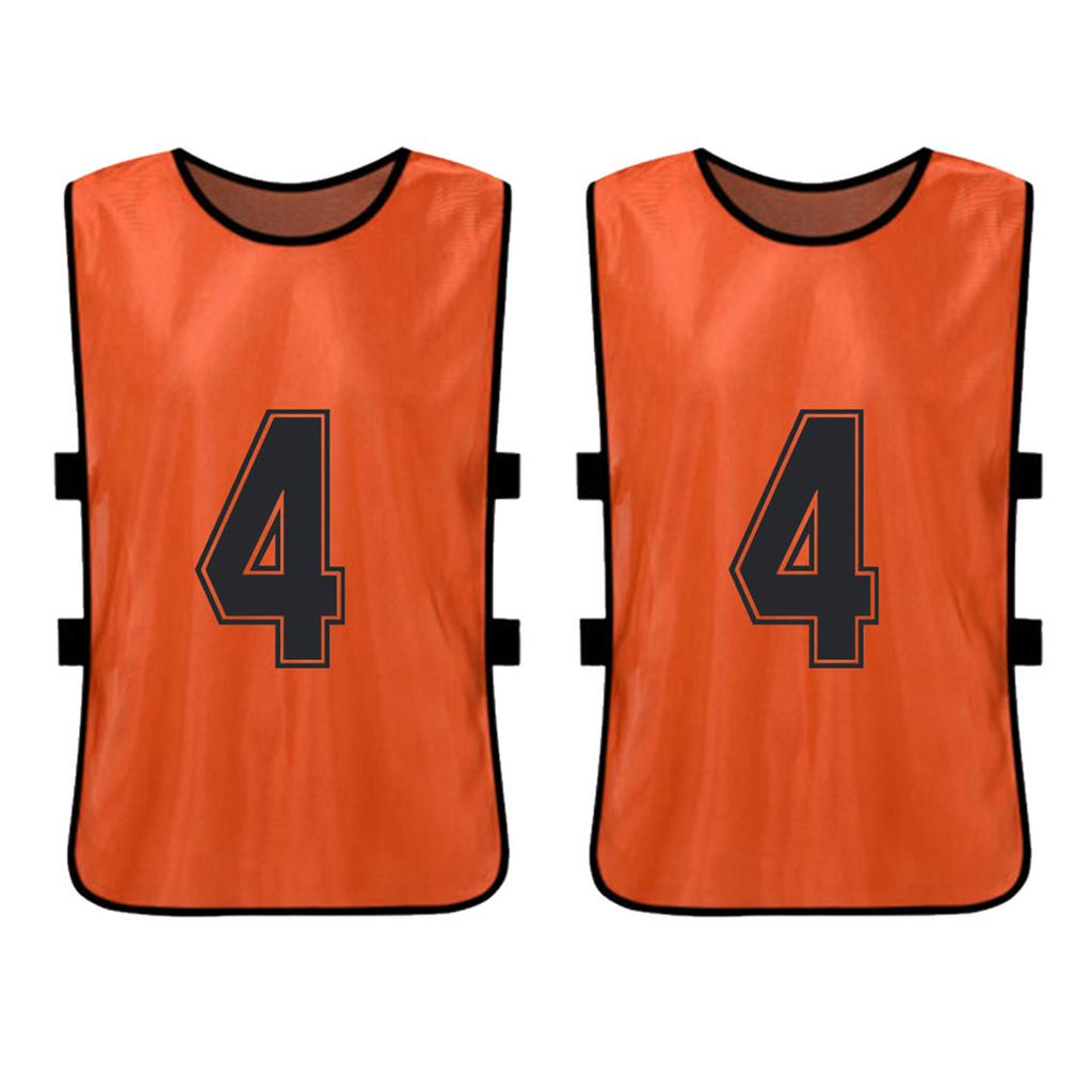 6PCS Kid S Football Pinnies Quick Drying Soccer Jerseys Youth Sports Scrimmage Basketball Team Training Numbered Bibs