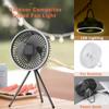 LED Fan with Light Modern USB Charging Desktop Portable Small Camping Fan Room Fan Three-level Wind Speed Adjustable