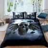 3D Skull Head Bedding Set Terror Pattern Quilt Cover Pillow Case 2 or 3 Pieces DE135 * 2 Halloween Extra Large Soft Home Decoration
