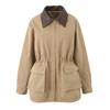 Весеннее женское хаки с вставками из искусственной кожи, сафари-пальто с лацканами, 2 передних кармана, эластичная талия, куртка на молнии, свободная верхняя одежда