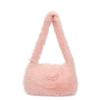 New Autumn and Winter Plush Bag Women's Large-capacity Commuter Bag College Student Fluffy Casual Shoulder Tote Bag