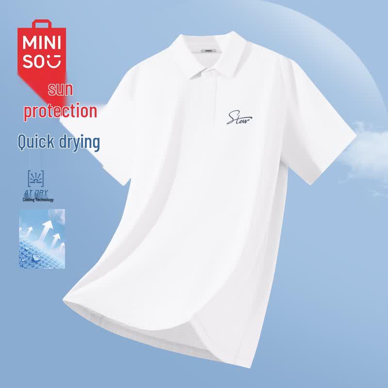 MINISO Мужская дышащая повседневная рубашка-поло