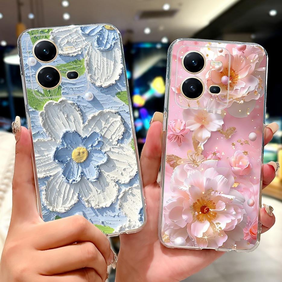 Чехол для Vivo V25 5G Чехол Vivo V25e V2201 Милый Кот Король Лев Расписной Чехол Мягкий Силиконовый Чехол для Телефона Для Vivo V25e V 25 VivoV25 Fundas