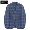 L.B.M.1911 2986 Синяя клетка Хлопковая фланель 2B Пиджак Пиджак 48R СинийПодержанный