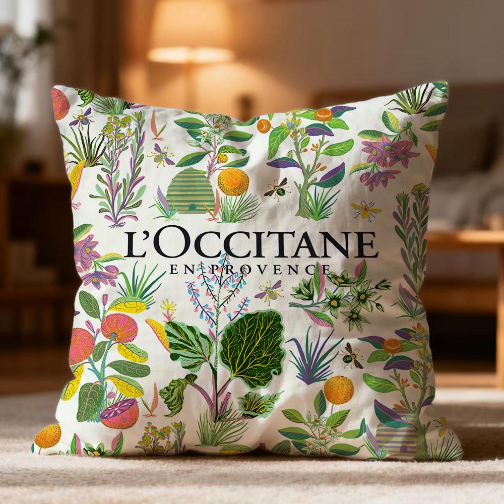 Hot L-Ll'occitaneew Cushion Cover Soft Washable Pillow Case Multi-Scene for Couch Bed Travel Office Use