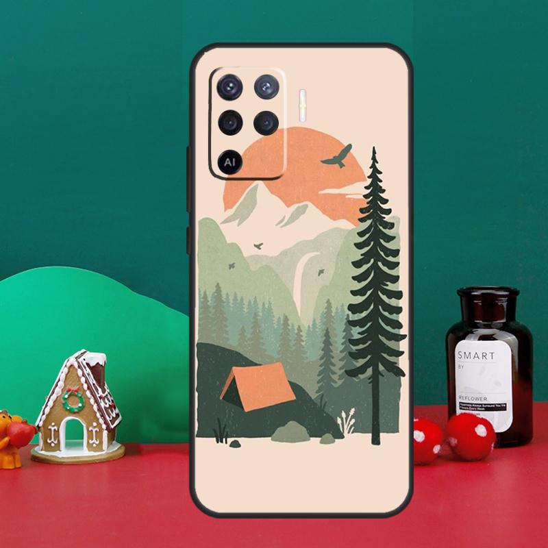 Кейс для кемпинга и искусства для Oppo A40 A60 A80 A6 A5 Pro A15 A16 A17 A57 A94 A74 A54 A76 A96 A18 A38 A58 A78 A98