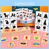 Shadow Kid Wooden Matching Puzzle Game For Animal And Fruit Activity Recognition