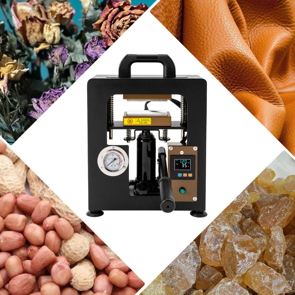 Черный алюминиевый прямоугольный гидравлический домкрат термопресс, гидравлический термопресс с манометром, 10-тонный термопресс