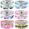 1Set Elastic Personality Bracelet Colorful Lettered Multi-layer Beaded Hand Jewelry Set