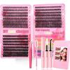 400pcs Set Cluster Eyelash Extensions Colorful DIY Eyelashes New Lash Book  Personal Use