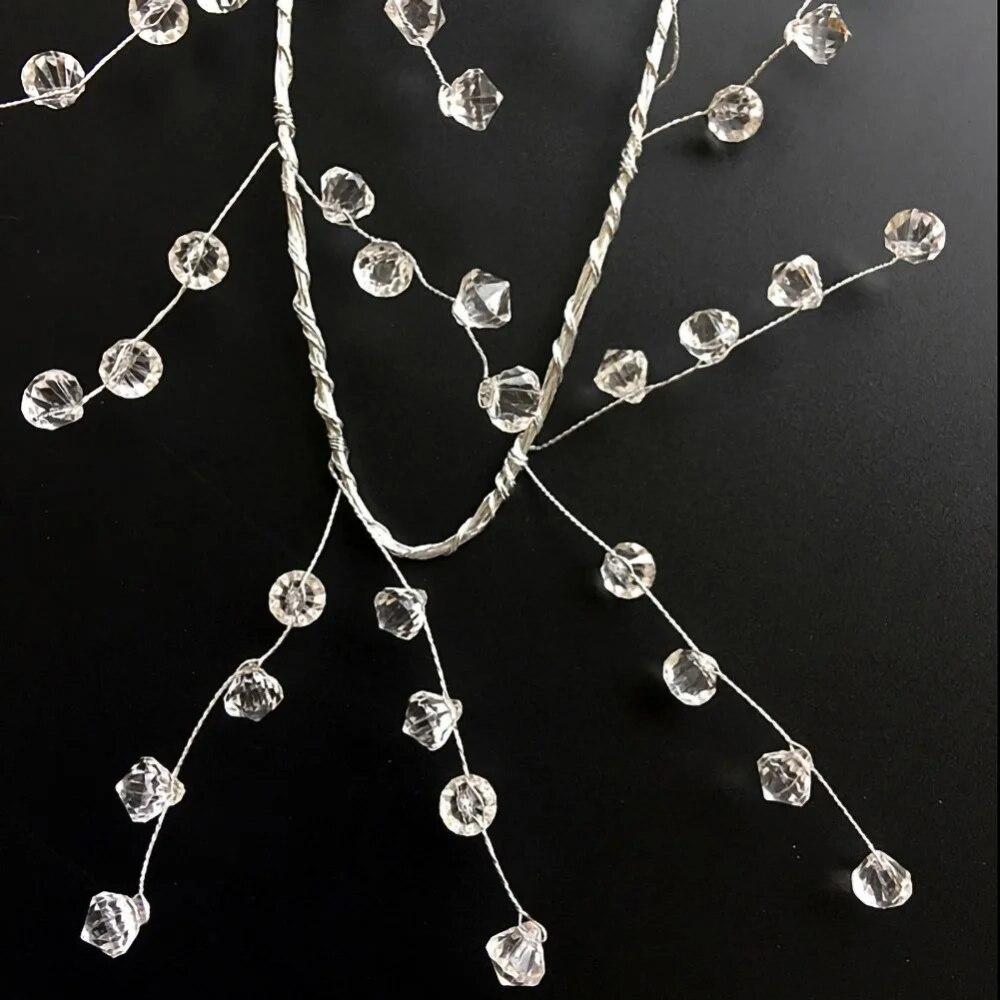 1.2M Crystal Ball Beads Strands Wedding Venue Layout Hanging Crystal Glass Bead Curtain For Wedding Christmas Tree Decor