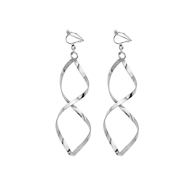 «Серьги-клипсы в европейско-американском стиле Spiral Wave Twist с ярким дизайном»