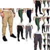 Comfortable Mens Urban Fashion Slim Fit Cargo Jogger Pants In Solid Colors For Casual Occasions