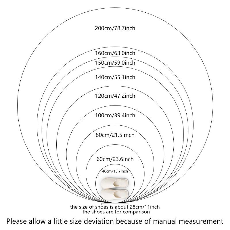60/80/100/120/140/160 Круглый ковер Радужный Пушистый Мягкий Коврик для Детской Комнаты, Плюшевый Ковер с Длинным Ворсом, Милый Круглый Декор для Спальни