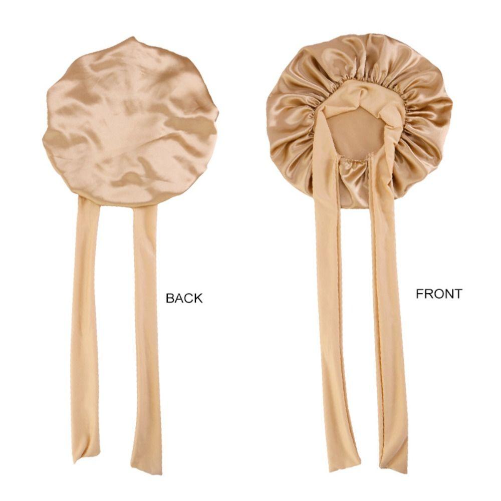 Turban Bonnet Silk Nightcap Hair Care Sleep Hat Headwear Sleeping Cap  Women Children