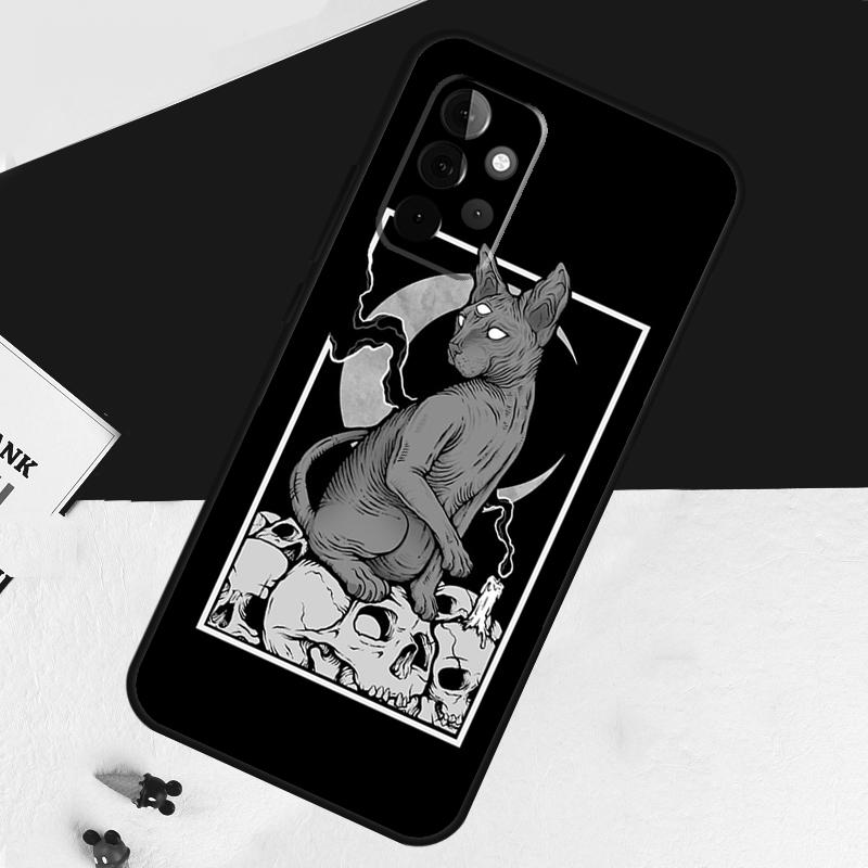 Чехол для кошки породы сфинкс для Samsung Galaxy A14 A55 A06 A05 A36 A26 A16 A54 A34 A22 A32 A52 A35 A15 A53 A13 A56