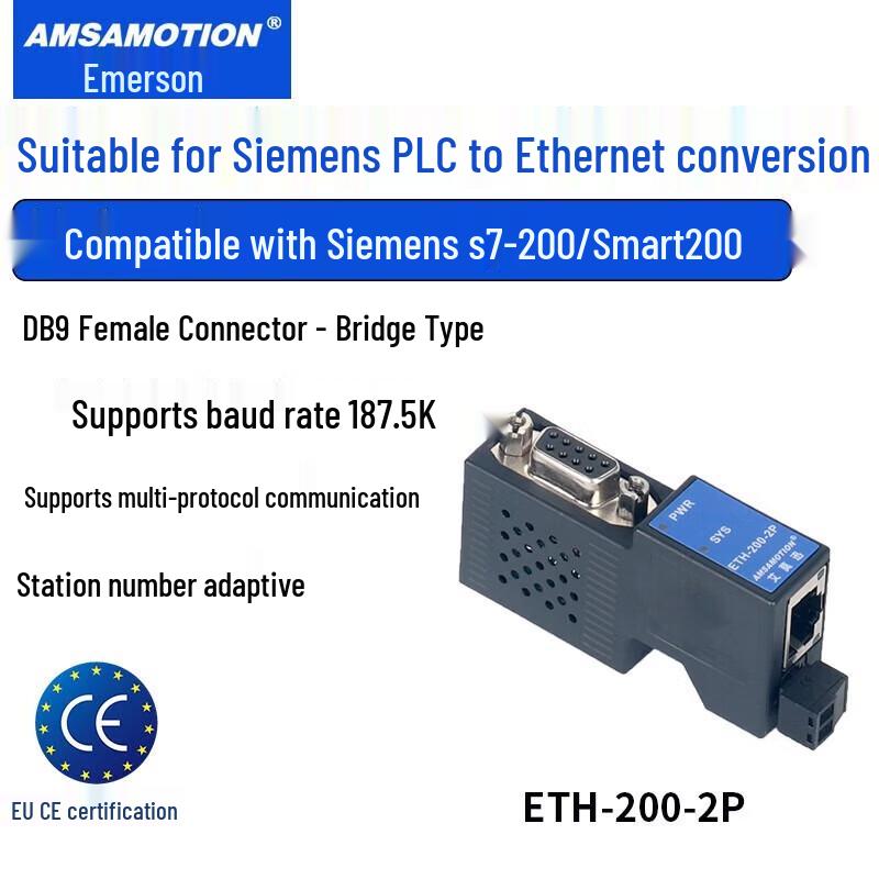 DB9 Female Serial to Ethernet Module for Siemens PLCs