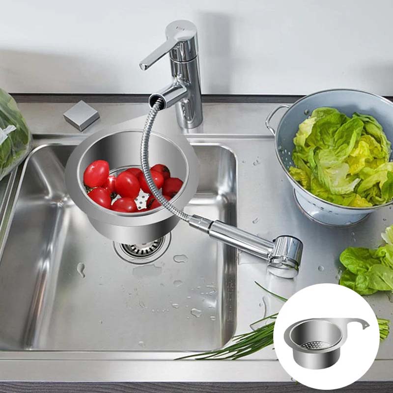 Swan Shape Stainless Steel Swan Sink Strainer Basket Kitchen Sink Garbage Filter Swan Dry And Wet Separation Hook Drain Rack