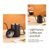 Black Silver Coffee Pot Long Narrow Spout Drip Kettle Coffee Drip Brewing Kettle  Cafe Use